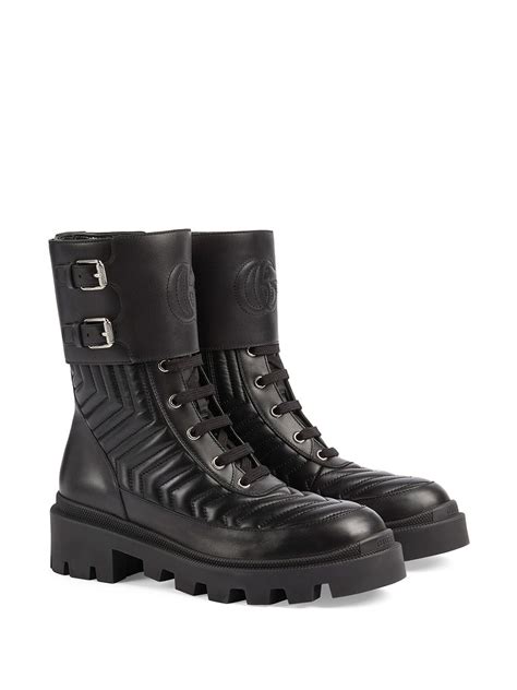 gucci combat boots saks|farfetch gucci boots.